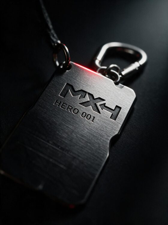 Металлическая метка героя MXH · HERO 001